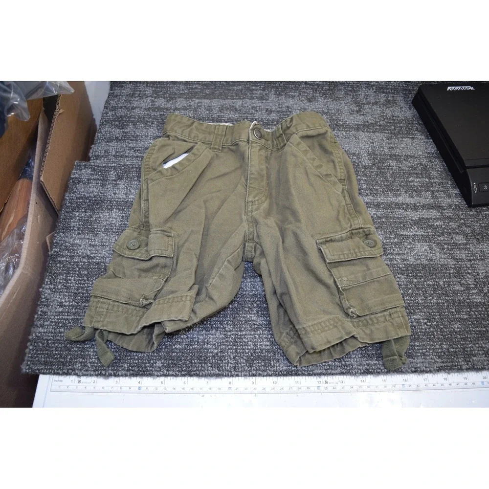 2007 Gymboree Heavy Twill Cotton Cargo Shorts BOYS 6 Green